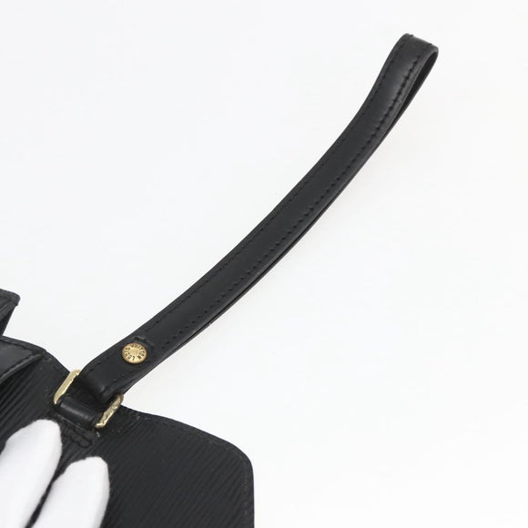 LOUIS VUITTON Epi Serie Dragonne Clutch Bag Black Noir M52612 LV Auth ki6383