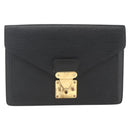 LOUIS VUITTON Epi Serie Dragonne Clutch Bag Black Noir M52612 LV Auth ki6383-13