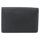 LOUIS VUITTON Epi Serie Dragonne Clutch Bag Black Noir M52612 LV Auth ki6383-2