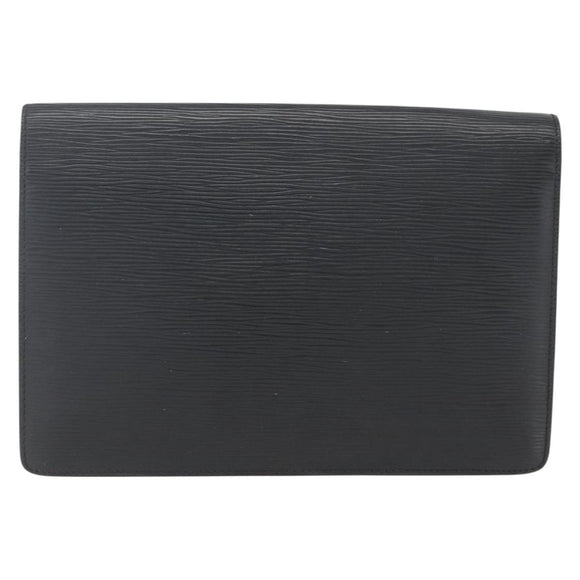 LOUIS VUITTON Epi Serie Dragonne Clutch Bag Black Noir M52612 LV Auth ki6383