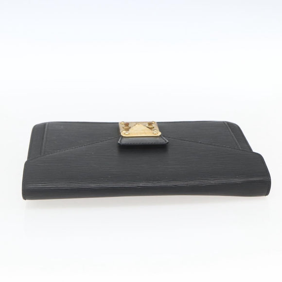 LOUIS VUITTON Epi Serie Dragonne Clutch Bag Black Noir M52612 LV Auth ki6383