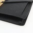 LOUIS VUITTON Epi Serie Dragonne Clutch Bag Black Noir M52612 LV Auth ki6383-7