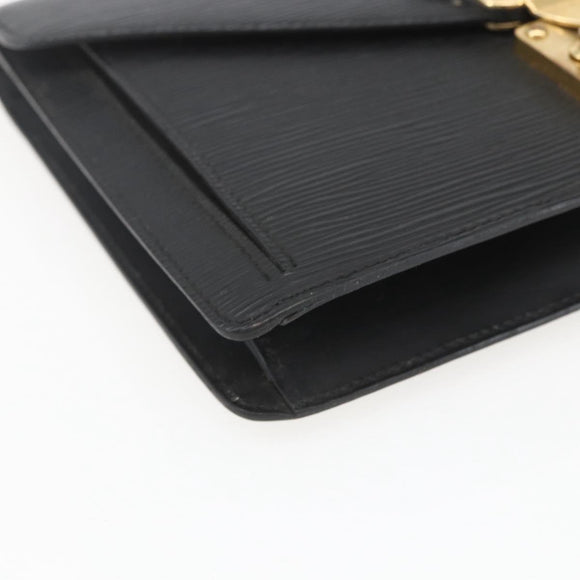 LOUIS VUITTON Epi Serie Dragonne Clutch Bag Black Noir M52612 LV Auth ki6383