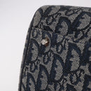 Christian Dior Trotter Canvas Hand Bag Navy Silver Auth ki6384-11