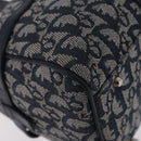 Christian Dior Trotter Canvas Hand Bag Navy Silver Auth ki6384-15
