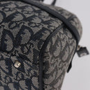 Christian Dior Trotter Canvas Hand Bag Navy Silver Auth ki6384-16