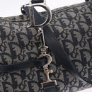 Christian Dior Trotter Canvas Hand Bag Navy Silver Auth ki6384-18