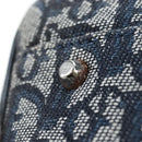 Christian Dior Trotter Canvas Hand Bag Navy Silver Auth ki6384-28
