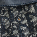Christian Dior Trotter Canvas Hand Bag Navy Silver Auth ki6384-27