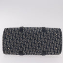 Christian Dior Trotter Canvas Hand Bag Navy Silver Auth ki6384-9