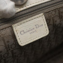 Christian Dior Hand Bag Leather White Silver Auth ki6385-17