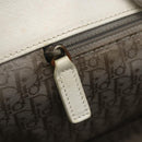 Christian Dior Hand Bag Leather White Silver Auth ki6385-18