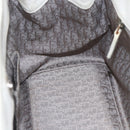 Christian Dior Hand Bag Leather White Silver Auth ki6385-20