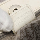 Christian Dior Hand Bag Leather White Silver Auth ki6385-12