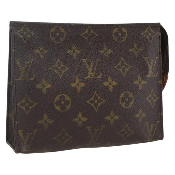LOUIS VUITTON Monogram Poche Toilette 19 Pouch M47544 LV Auth ki6390