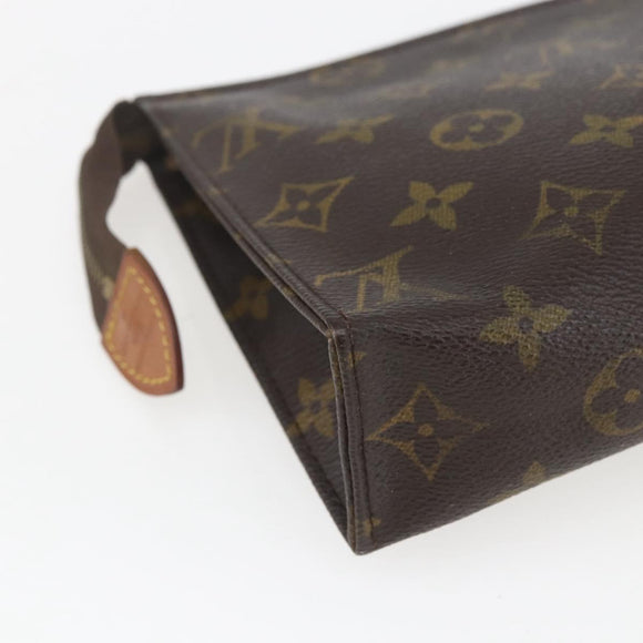 LOUIS VUITTON Monogram Poche Toilette 19 Pouch M47544 LV Auth ki6390