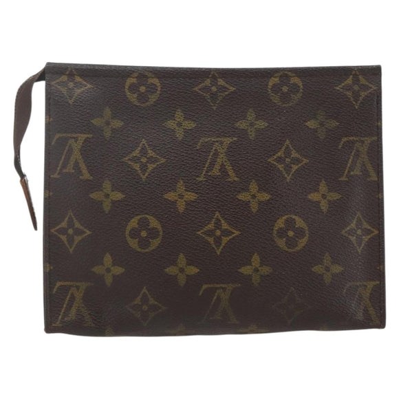 LOUIS VUITTON Monogram Poche Toilette 19 Pouch M47544 LV Auth ki6390