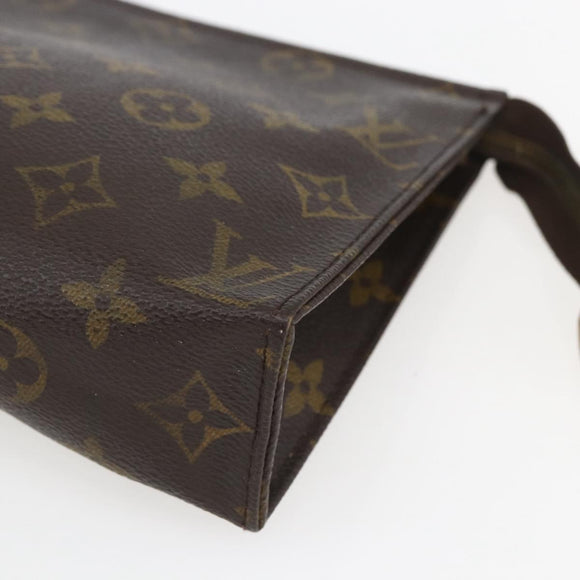 LOUIS VUITTON Monogram Poche Toilette 19 Pouch M47544 LV Auth ki6390