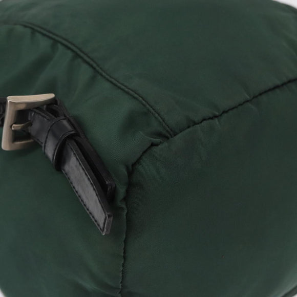 PRADA Backpack Nylon Green Silver Auth ki6395