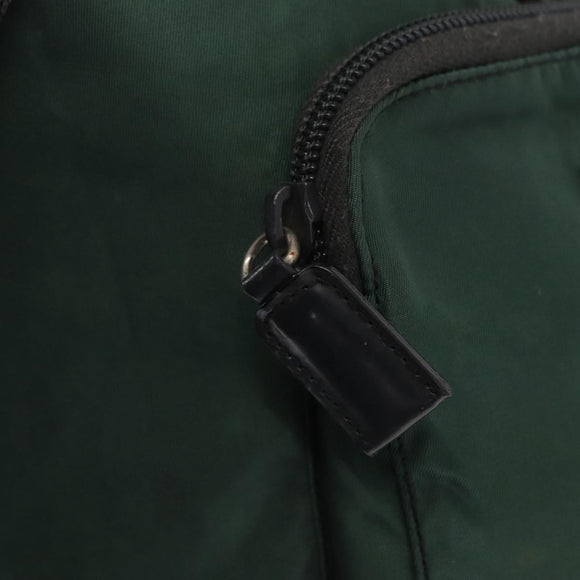 PRADA Backpack Nylon Green Silver Auth ki6395