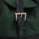 PRADA Backpack Nylon Green Silver Auth ki6395-22