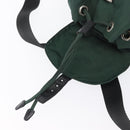 PRADA Backpack Nylon Green Silver Auth ki6395-23