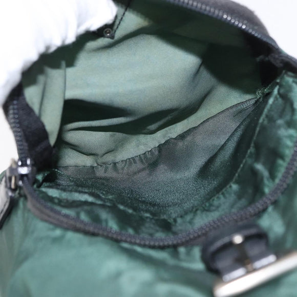 PRADA Backpack Nylon Green Silver Auth ki6395