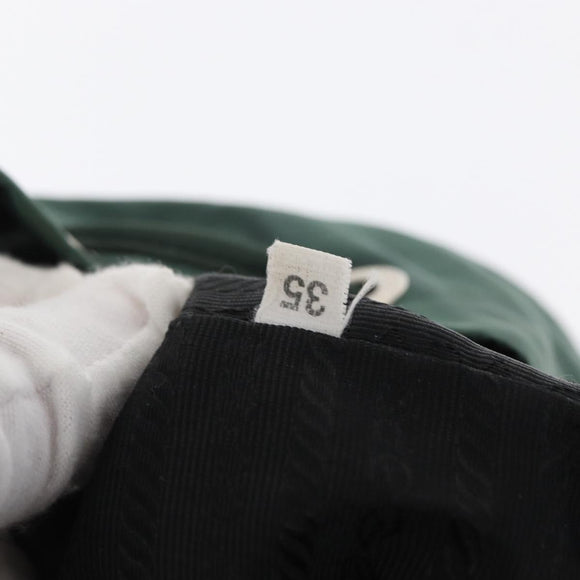 PRADA Backpack Nylon Green Silver Auth ki6395