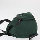 PRADA Backpack Nylon Green Silver Auth ki6395-5