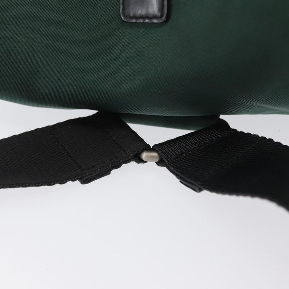 PRADA Backpack Nylon Green Silver Auth ki6395