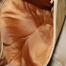 CELINE Macadam Canvas Boston Bag PVC Leather Brown Gold Auth ki6396-23