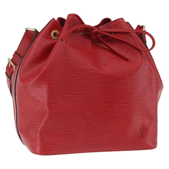 LOUIS VUITTON Epi Petit Noe Shoulder Bag Red M44107 LV Auth ki6398