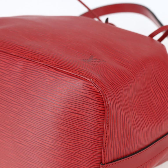 LOUIS VUITTON Epi Petit Noe Shoulder Bag Red M44107 LV Auth ki6398