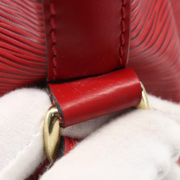 LOUIS VUITTON Epi Petit Noe Shoulder Bag Red M44107 LV Auth ki6398