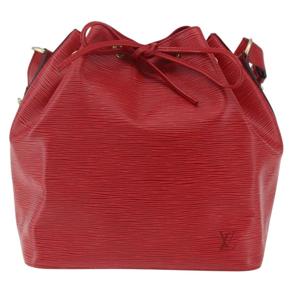 LOUIS VUITTON Epi Petit Noe Shoulder Bag Red M44107 LV Auth ki6398
