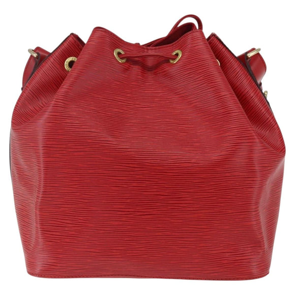 LOUIS VUITTON Epi Petit Noe Shoulder Bag Red M44107 LV Auth ki6398