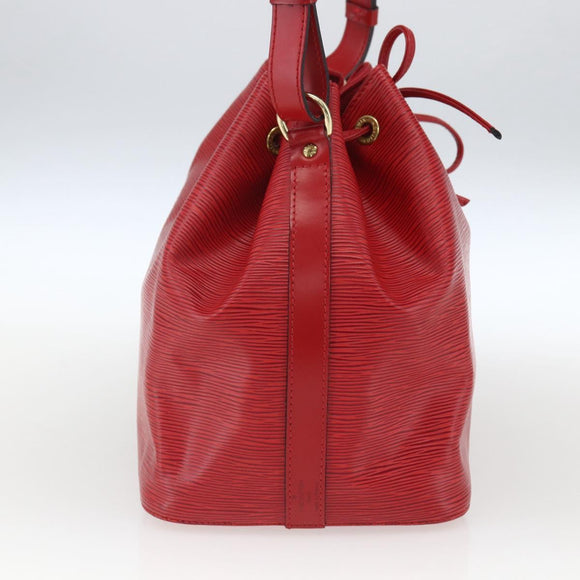 LOUIS VUITTON Epi Petit Noe Shoulder Bag Red M44107 LV Auth ki6398