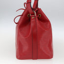 LOUIS VUITTON Epi Petit Noe Shoulder Bag Red M44107 LV Auth ki6398-4