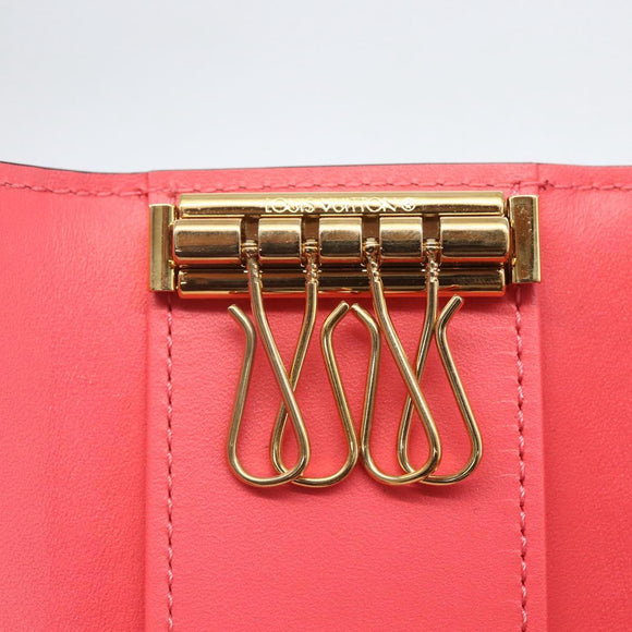 LOUIS VUITTON Vernis Multicles 4 Key Case Pink Amarrant M90913 Auth ki6400