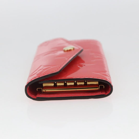LOUIS VUITTON Vernis Multicles 4 Key Case Pink Amarrant M90913 Auth ki6400