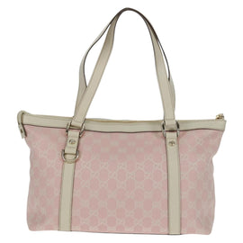 GUCCI GG Canvas Tote Bag Pink Gold 141470 Auth ki6408V - 0