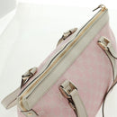 GUCCI GG Canvas Tote Bag Pink Gold 141470 Auth ki6408A-6