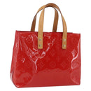 LOUIS VUITTON Monogram Vernis Reade PM Bag Pomme D'amour M91990 LV Auth ki6412-1