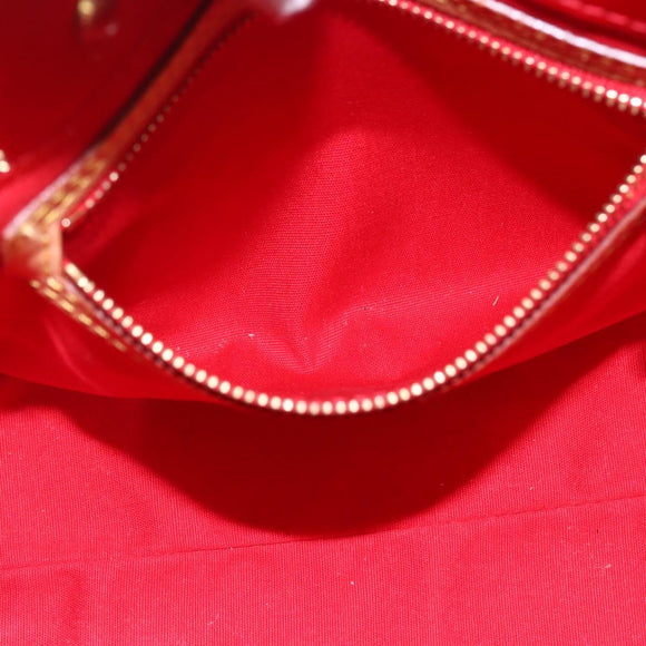 LOUIS VUITTON Monogram Vernis Reade PM Bag Pomme D'amour M91990 LV Auth ki6412