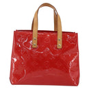 LOUIS VUITTON Monogram Vernis Reade PM Bag Pomme D'amour M91990 LV Auth ki6412-3