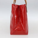 LOUIS VUITTON Monogram Vernis Reade PM Bag Pomme D'amour M91990 LV Auth ki6412-4