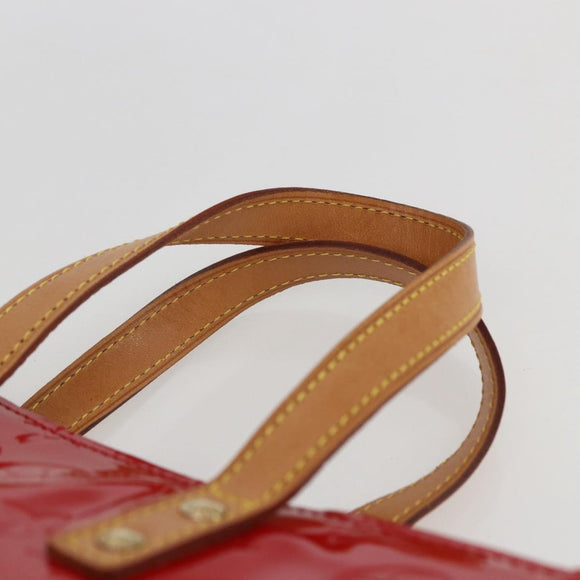LOUIS VUITTON Monogram Vernis Reade PM Bag Pomme D'amour M91990 LV Auth ki6412