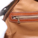 CELINE Macadam Canvas Hand Bag PVC Leather Brown Gold Auth ki6413-19