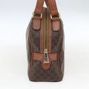 CELINE Macadam Canvas Hand Bag PVC Leather Brown Gold Auth ki6413-3