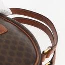 CELINE Macadam Canvas Hand Bag PVC Leather Brown Gold Auth ki6413-8